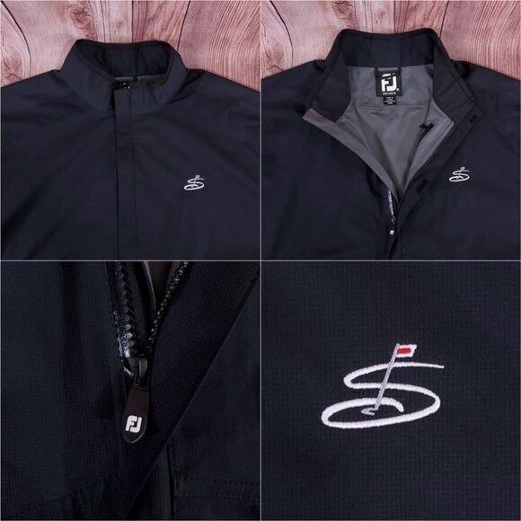 Footjoy FJ Dryjoys Hydrolite Springfield Country Club Golf Mens XL Black Jacket - Picture 6 of 16